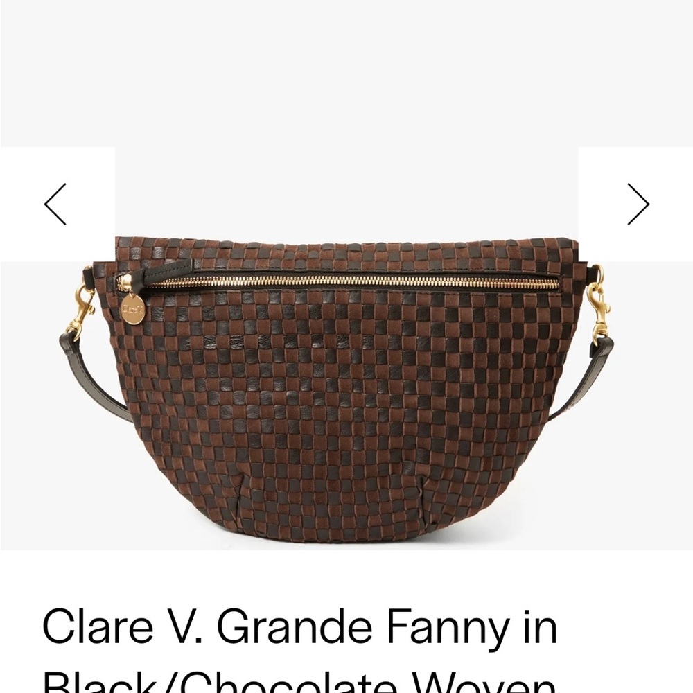 Clare V Crossbody in Chocolate Woven Leather